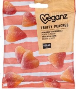 Vegan kummikommid VEGANZ Fruity Peaches 100g